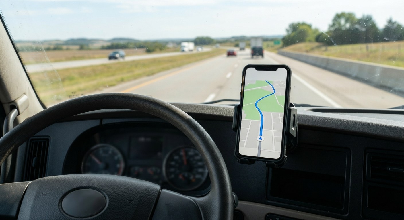 A driver in the cab